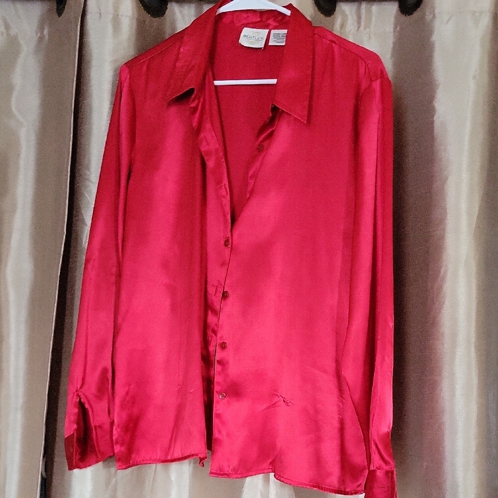 Red Silk Men's Shirt